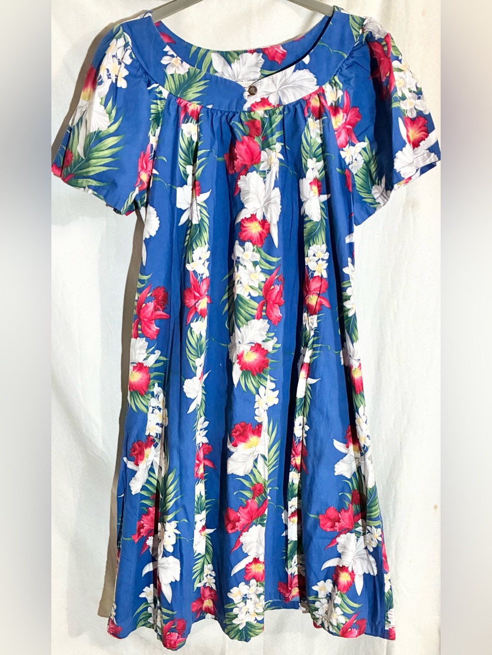 Hawaii Floral Dress Sz S Kimono Cover Up Coastal MD Fashion Relax Fit RoomyVTG